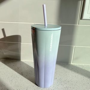 Starbucks Cold Cup Metal Tumbler Lavender Mint Ombré
